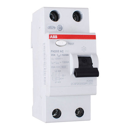 EARTHQUAKE PROTECTION 25A, 30M TWO-POLE ABB FH202 AC-25/0.03, 2P