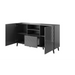 ABETO chest of drawers 150x42x82 graphite/gloss - Chests of drawers made of furniture