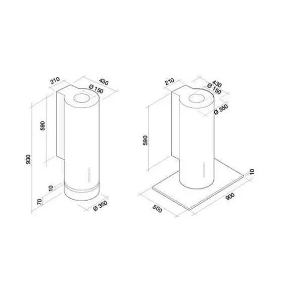 Absorber FALMEC POLAR 35 inox - Стандартни абсорбатори<<<Абсорбатори<<<Едра бяла техника<<<TechnoMix
