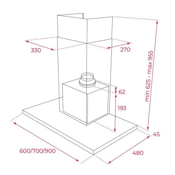 Absorber TEKA DSH 686 - Стандартни абсорбатори<<<Абсорбатори<<<Едра бяла техника<<<TechnoMix&&&Абсорбатори Стенен