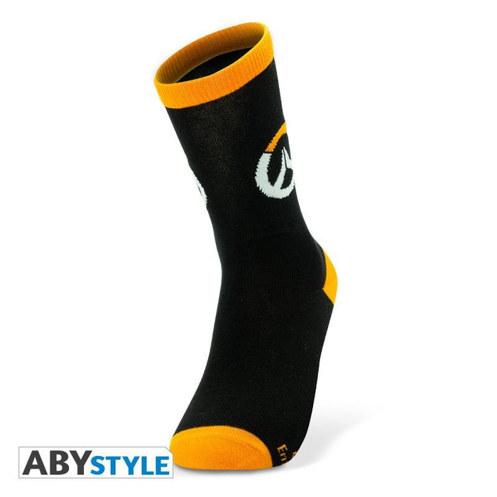 ABYSTYLE OVERWATCH Socks Logo, Black/Orange