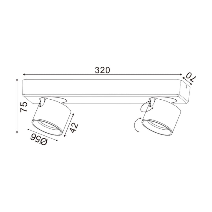 LED SPOT PLUTO 10W 3000K GRAY