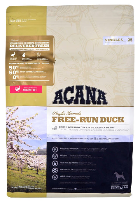 ACANA SINGLES Free-Run Duck Dry dog food Duck 2 kg