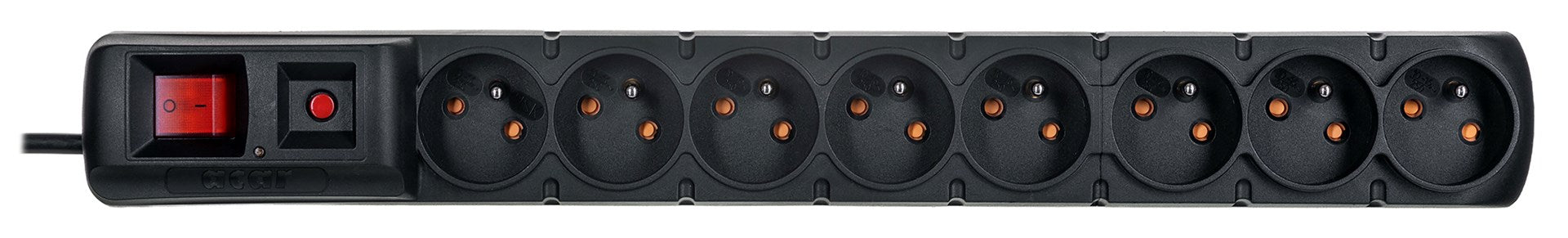 ACAR S8 power extension 1.5 m 8 AC outlet(s) Indoor Black