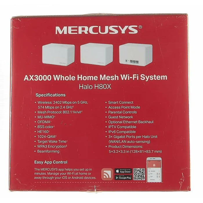 Access point Mercusys Halo H80X(3-pack) White - Точки за Достъп<<<Компютър Мрежи и компоненти<<<Компютри|