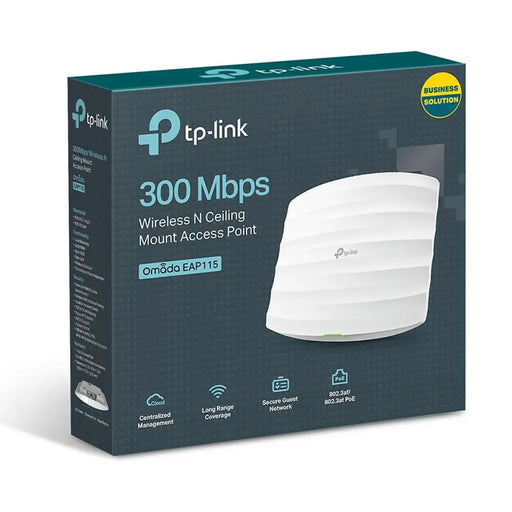 Access point TP-Link EAP115 White Black 300 Mbit/s - Компютър Мрежи и компоненти<<<Компютри|