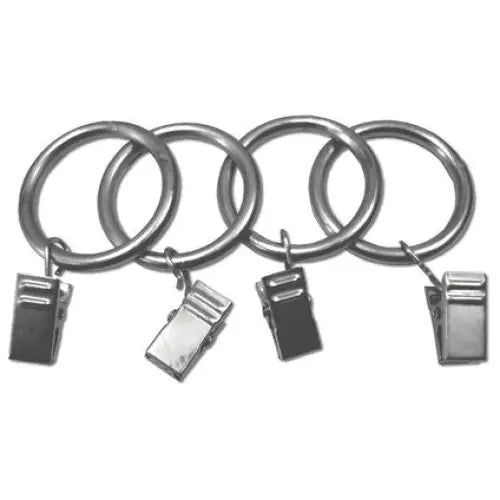 ACCESSORY RING WITH HOOK GARDINIA EUROPE SILVER 10 PCS. - Аксесоари за корнизи<<<Корнизи щори и пердета<<<Мебели и