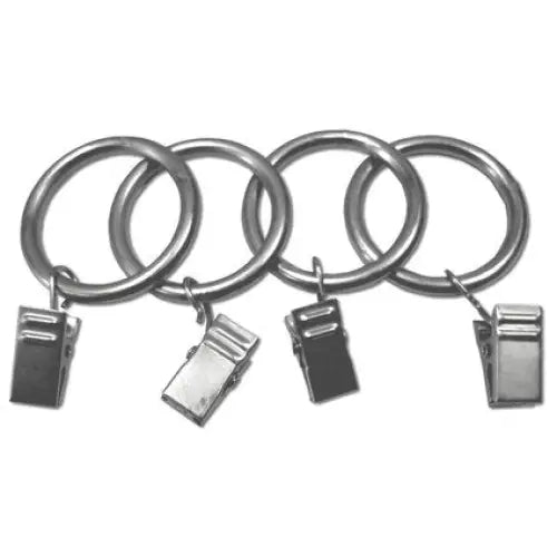 ACCESSORY RING WITH HOOK GARDINIA EUROPE SILVER 10 PCS. - Аксесоари за корнизи<<<Корнизи щори и пердета<<<Мебели и