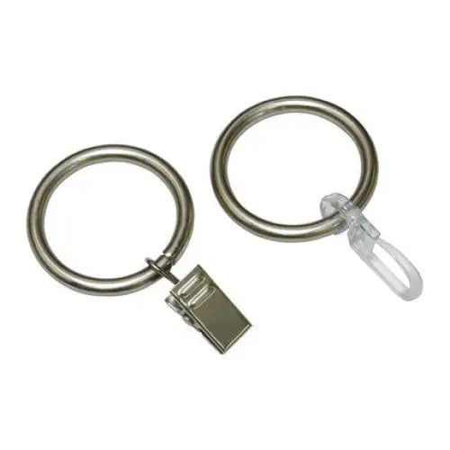 ACCESSORY RING WITH HOOK GARDINIA EUROPE SILVER 10 PCS. - Аксесоари за корнизи<<<Корнизи щори и пердета<<<Мебели и