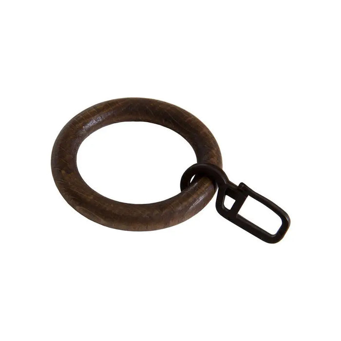 ACCESSORY RING WITH HOOK GENKOVSKI WALNUT 10 PCS. - Аксесоари за корнизи<<<Корнизи щори и пердета<<<Мебели и