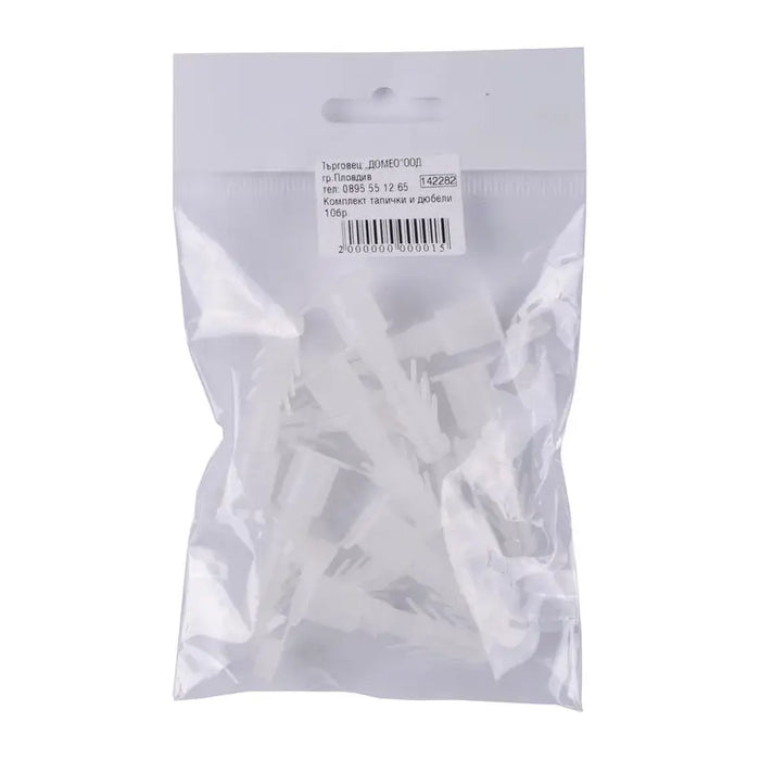 ACCESSORY SCREW DOWEL AND PLUG FOR PVC MOLDING 10 PCS. - Аксесоари за корнизи<<<Корнизи щори и пердета<<<Мебели и