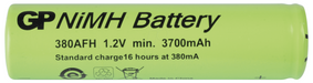 Accumulator battery NiMH 380AFH-B 1.2V 3800mAh 7/5AF 1pc. GP BATTERIES - Батерии<<<Батерии и зарядни у-ва<<<ValiAPI