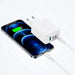 Acefast 2in1 wall charger 2x USB-C / USB-A 65W PD QC 3.0 AFC FCP (set with USB-C 1.2m cable) white (A13 white) - Cell