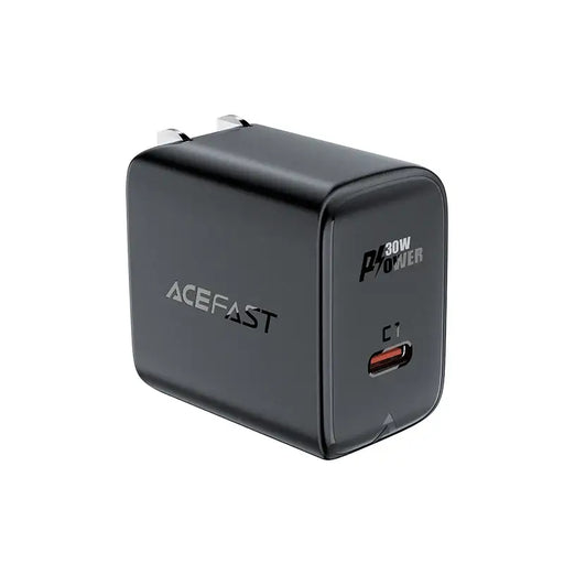 Acefast A23 30W GaN USB-C US Wall Charger - Black - Cell phone USB charger<<<HurtelXML