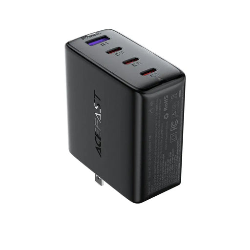 Acefast A96 PD100W GaN Charger (3 x USB-C + 1x USB-A) with US Plug - Black - Cell phone USB charger<<<HurtelXML