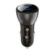 Acefast B10 60W Car Charger (2x USB-C) with Display and Metal Housing - Black - Cell phone USB charger<<<HurtelXML