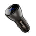 Acefast B10 60W Car Charger (2x USB-C) with Display and Metal Housing - Black - Cell phone USB charger<<<HurtelXML