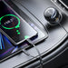 Acefast B13 car charger 53W USB-A / 2 USB-C retractable cables - black - Cell phone USB charger<<<HurtelXML
