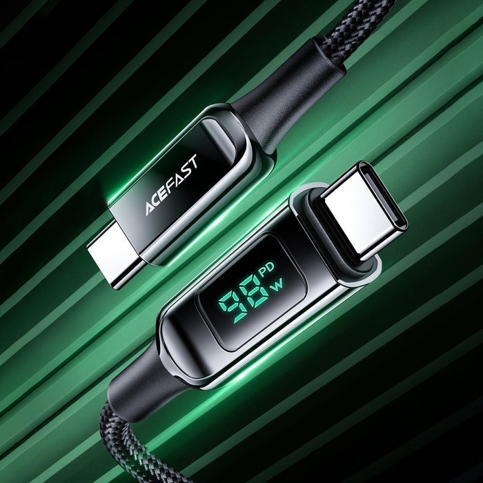 Acefast C6-03 Black USB-C - USB-C PD QC cable 100W 5A 480Mb/s 2m - black - Cell phone cables<<<HurtelXML