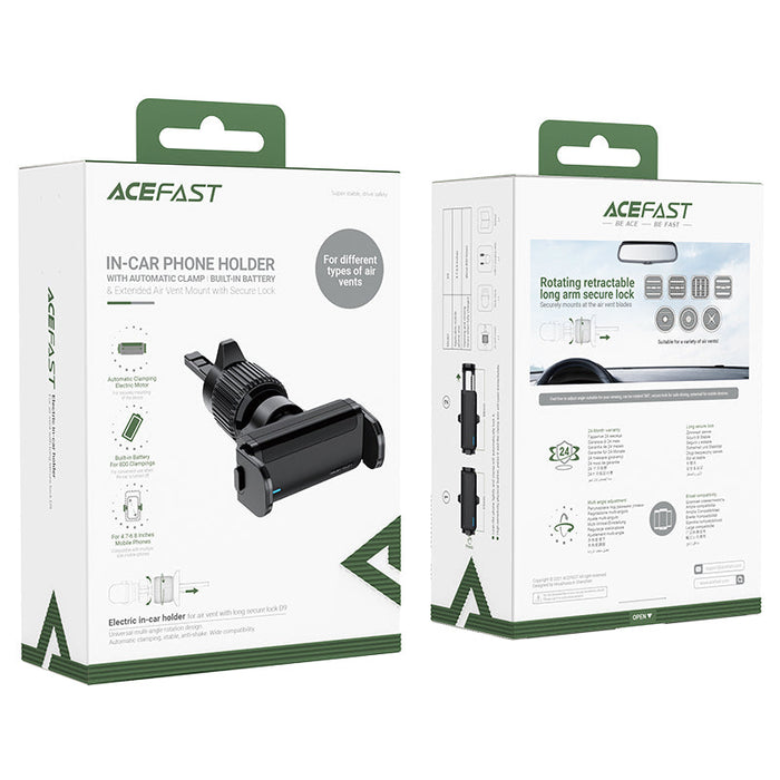 Acefast car automatic phone holder on the ventilation grille black (D9 black) - Cell phone holders<<<HurtelXML