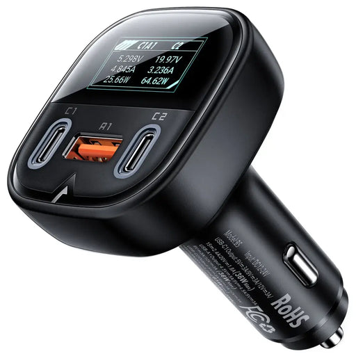 Acefast car charger 101W 2x USB Type C / USB PPS Power Delivery Quick Charge 4.0 AFC FCP black (B5) - Cell phone USB