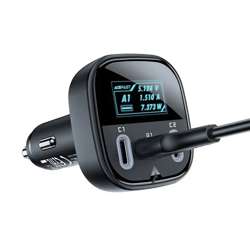 Acefast car charger 101W 2x USB Type C / USB PPS Power Delivery Quick Charge 4.0 AFC FCP black (B5) - Cell phone USB
