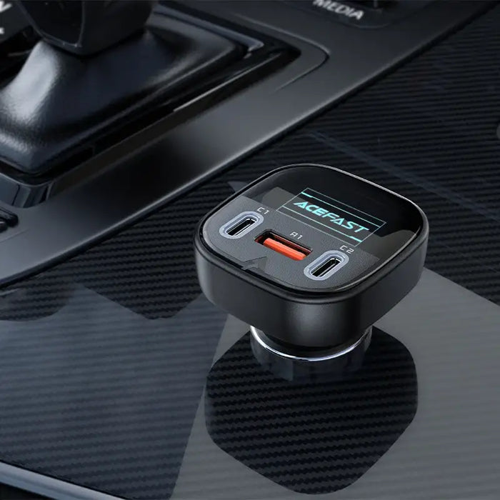 Acefast car charger 101W 2x USB Type C / USB PPS Power Delivery Quick Charge 4.0 AFC FCP black (B5) - Cell phone USB