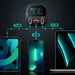 Acefast car charger 101W 2x USB Type C / USB PPS Power Delivery Quick Charge 4.0 AFC FCP black (B5) - Cell phone USB