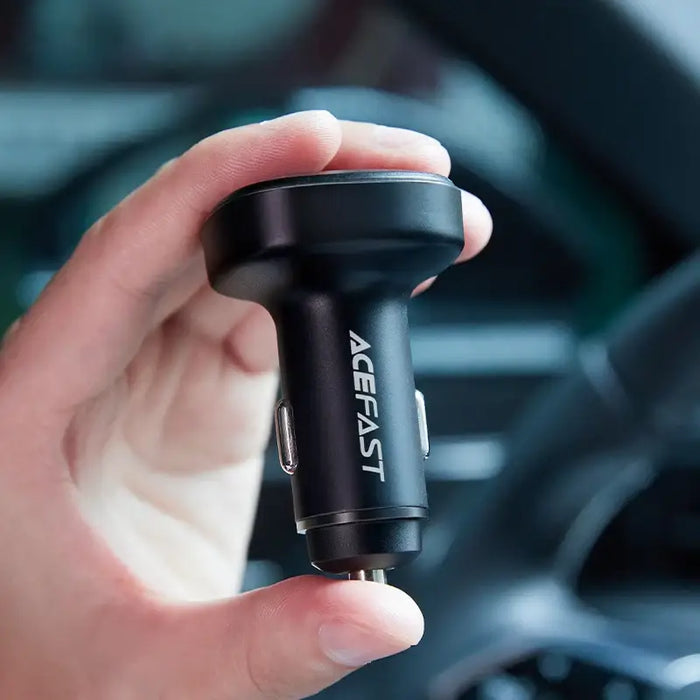 Acefast car charger 66W 2x USB / USB Type C PPS Power Delivery Quick Charge 4.0 AFC FCP SCP black (B9) - Cell phone USB