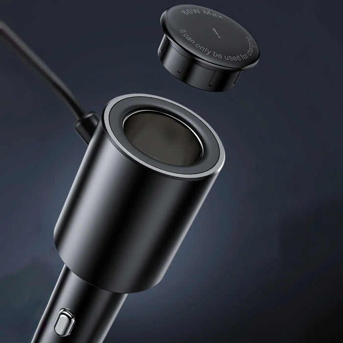 Acefast car charger 90W USB Type C / 3x USB / cigarette lighter socket PPS PD3.0 QC3.0 AFC FCP charging station black
