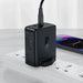 Acefast charger GaN 65W 3 ports (1xUSB 2xUSB C PD) UK plug black (A44) - Cell phone USB charger<<<HurtelXML