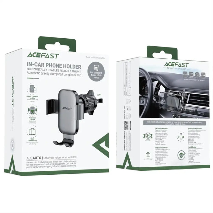Acefast D38 gravity car air vent mount - black - Cell phone holders<<<HurtelXML