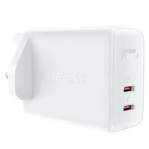 Acefast GaN charger (UK plug) 2x USB Type C 50W Power Delivery PPS Q3 3.0 AFC FCP (A32 UK) - Cell phone USB