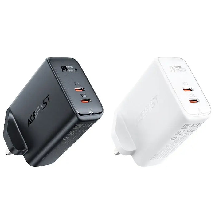 Acefast GaN charger (UK plug) 2x USB Type C 50W Power Delivery PPS Q3 3.0 AFC FCP (A32 UK) - Cell phone USB