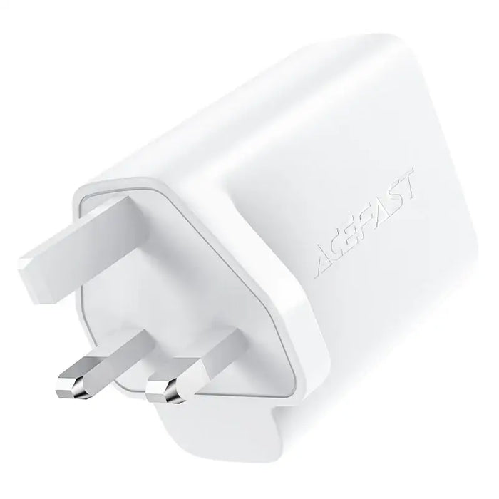 Acefast GaN charger (UK plug) 2x USB Type C 50W Power Delivery PPS Q3 3.0 AFC FCP (A32 UK) - Cell phone USB