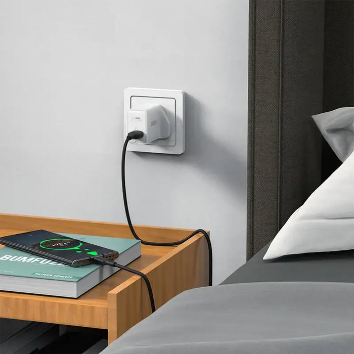 Acefast GaN wall charger (UK plug) USB Type C 30W Power Delivery PPS Q3 3.0 AFC FCP white (A24 UK white) - Cell phone