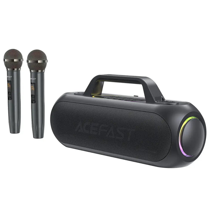 Acefast K1 Wireless Karaoke Speaker with 2 Microphones - Black - Headphones and speakers<<<HurtelXML