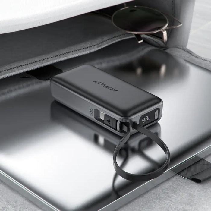 Acefast M7-10000 PD30W Powerbank with Built-in Cable - Black - Powerbanks<<<HurtelXML