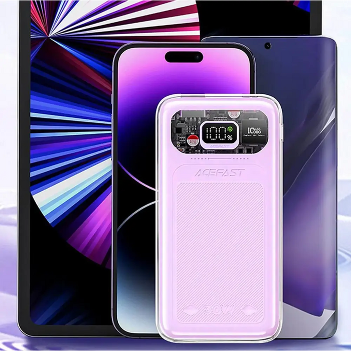 Acefast powerbank 10000mAh Sparkling Series fast charging 30W purple (M1) - Powerbanks<<<HurtelXML