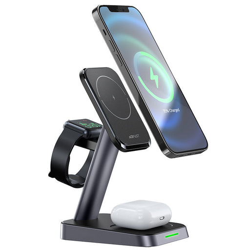 Acefast Qi Wireless Charger 15W for iPhone (with MagSafe) Apple Watch and Apple AirPods Stand Holder Magnetic Holder