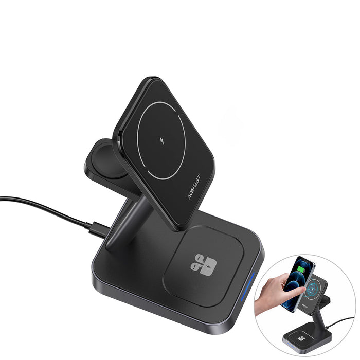 Acefast Qi Wireless Charger 15W for iPhone (with MagSafe) Apple Watch and Apple AirPods Stand Holder Magnetic Holder