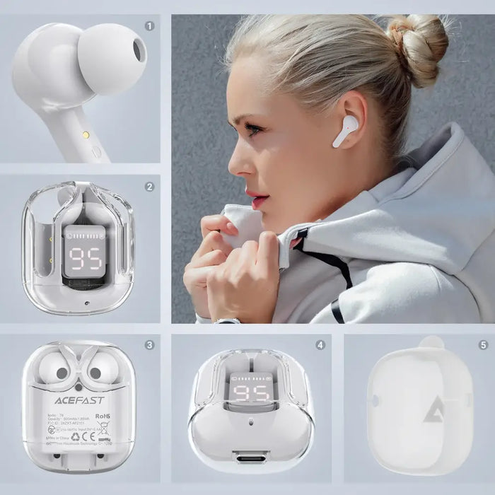 Acefast T6 TWS Bluetooth In-Ear Wireless Headphones - Gray - Headphones and speakers<<<HurtelXML