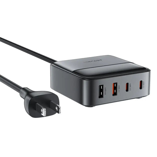 Acefast Z6 PD65W GaN Charging Station (2 x USB-C + 2 x USB-A) with US Tip - Black - Cell phone USB charger<<<HurtelXML