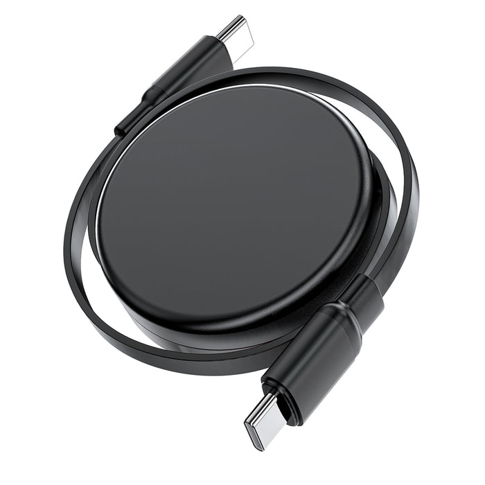 Acefast C13-03 USB-C - USB-C 60W Cable Retractable - Black