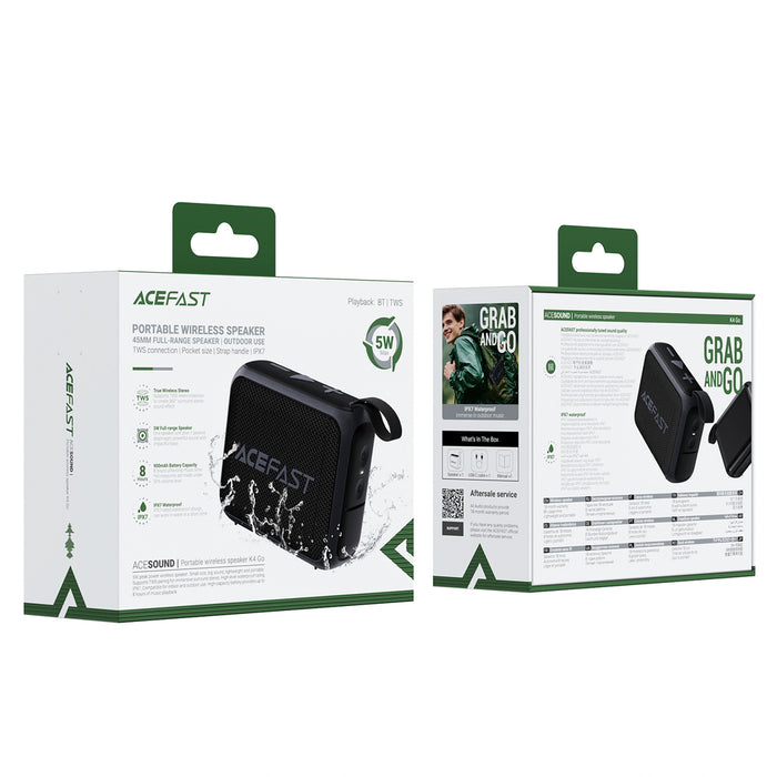 Acefast K4 Go Bluetooth 5.4 Mini Wireless Speaker - Black