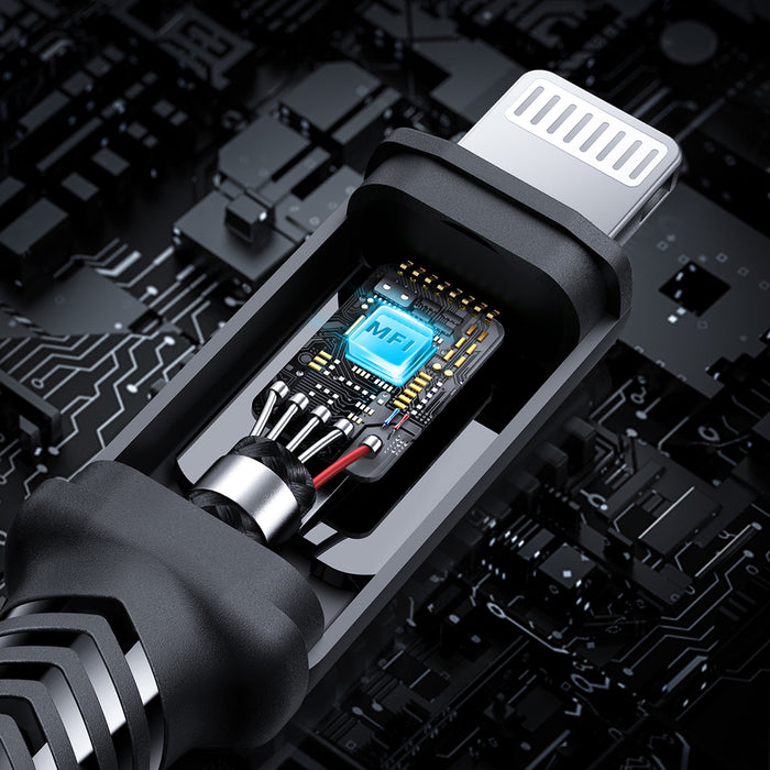 Acefast C4-01 Lightning - USB-C PD cable 30W 3A 480Mb/s 1.8m - black