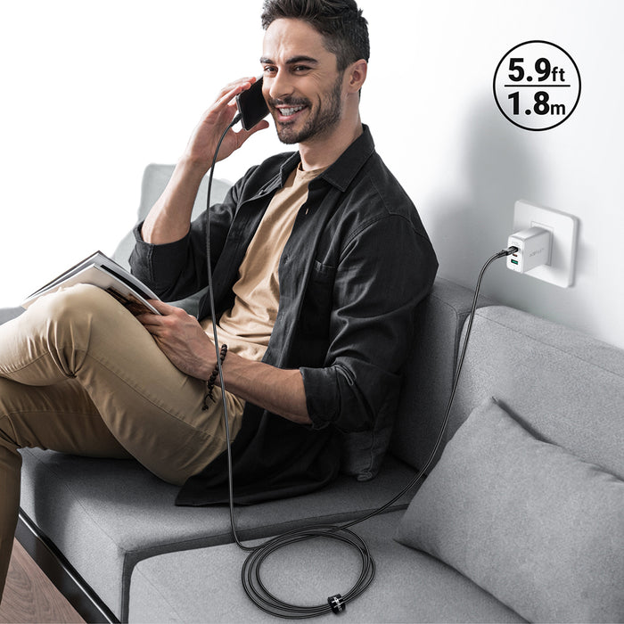 Acefast C4-01 Lightning - USB-C PD cable 30W 3A 480Mb/s 1.8m - black