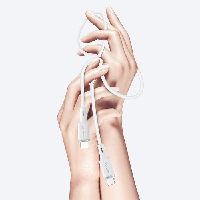 Acefast C2-03-CC USB-C - USB-C PD QC cable 60W 3A 480Mb/s 1.2m - white