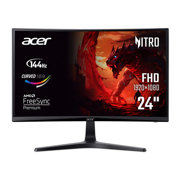 Monitor ACER Nitro ED240QP0bi UM.UE0EE.004 0.272 mm, 178°/178°, VA, 23.6 ", 59.9 cm, 1920x1080, 144.00 Hz, 4.00 ms, HDMI, BLACK