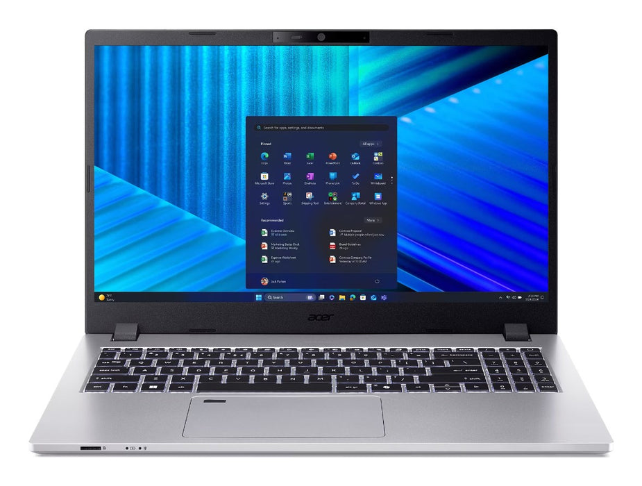 Acer TravelMate P2 TMP215-75-G2-TCO-58LW Intel Core Ultra 5 125H Laptop 39.6 cm (15.6") Full HD 16 GB DDR5-SDRAM 512 GB SSD Wi-Fi 6 (802.11ax) Windows 11 Pro Silver